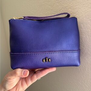 Portland Leather goods amethyst large Chelsea pouch